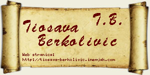 Tiosava Berkolivić vizit kartica